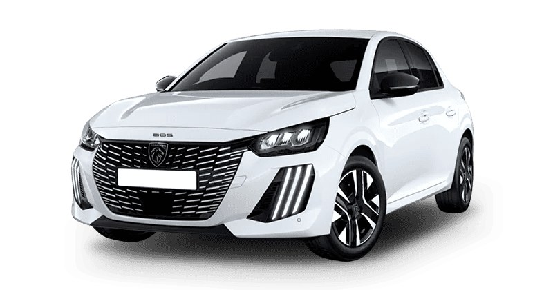 Leasing Coches Peugeot 208-Allure Gasolina 100 S&S 6 Vel. Man – Turbo Blanco Okenite, Gris Selenium