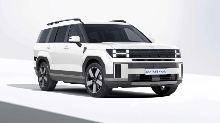 Leasing Coches Hyundai Santa Fe 1.6T HEV 4X2 AT Tecno Cream White