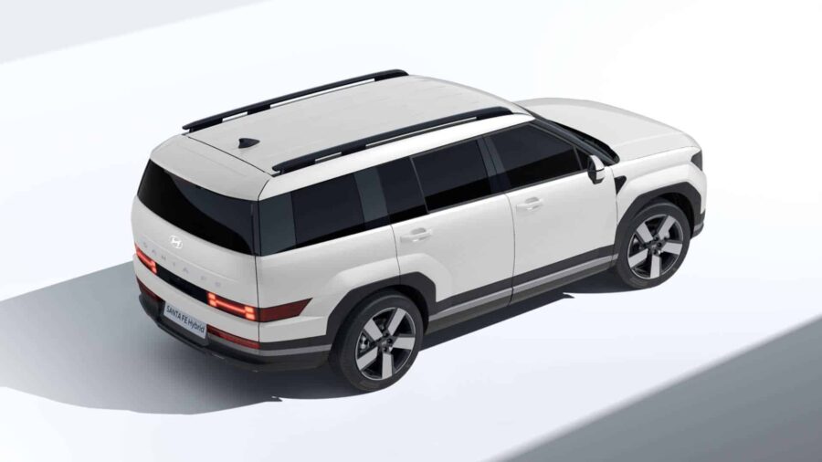 Leasing Coches Hyundai Santa Fe 1.6T HEV 4X2 AT Tecno Cream White