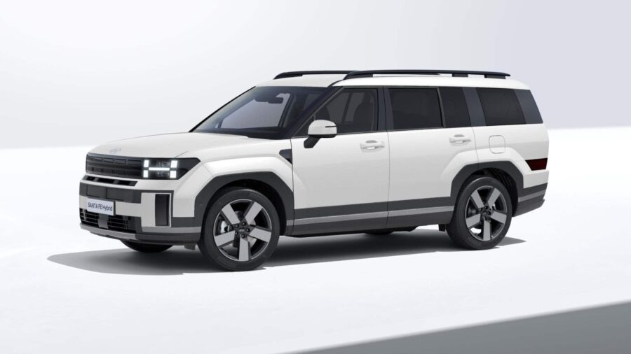 Leasing Coches Hyundai Santa Fe 1.6T HEV 4X2 AT Tecno Cream White