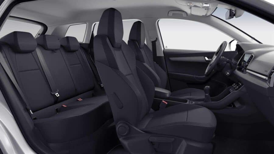 Leasing Coches Skoda Karoq 2.0 TDi DSG Selection 4×4 Blanco Luna, Gris Graphite