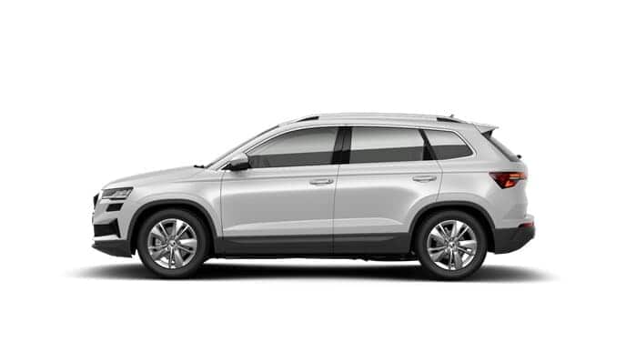 Leasing Coches Skoda Karoq 2.0 TDI DSG Selection Blanco Luna, Gris Graphite