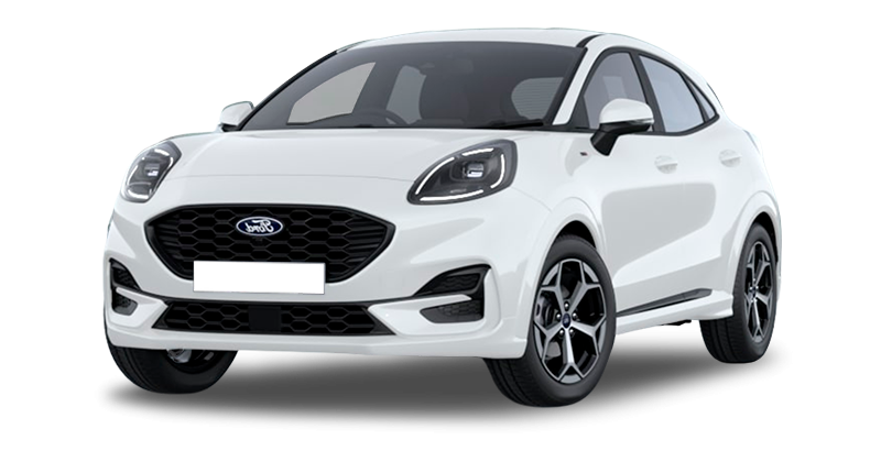 Leasing Coches Ford Puma-1.0 EcoBoost MHEV ST-Line Blanco, Azul Digital Aqua, Gris Cactus